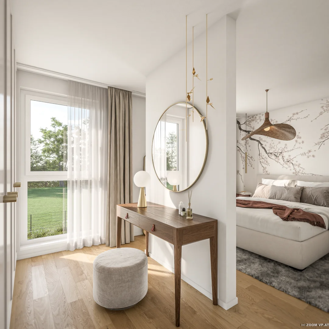 Schlafzimmer mit Ankleidebereich